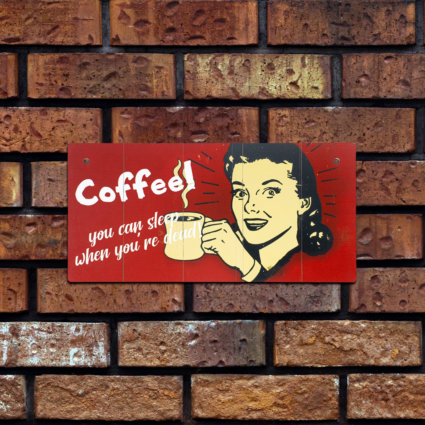 Wooden Coffee-Themed Sign