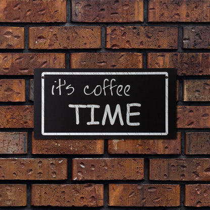 Wooden Coffee-Themed Sign