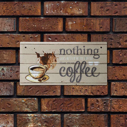 Wooden Coffee-Themed Sign