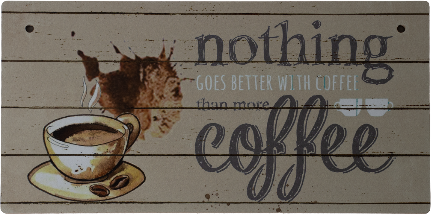 Wooden Coffee-Themed Sign