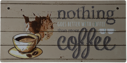 Wooden Coffee-Themed Sign