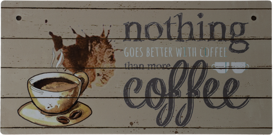Wooden Coffee-Themed Sign