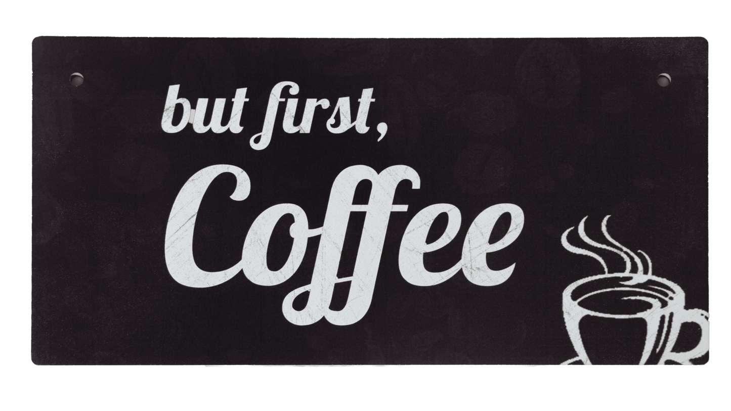 Wooden Coffee-Themed Sign